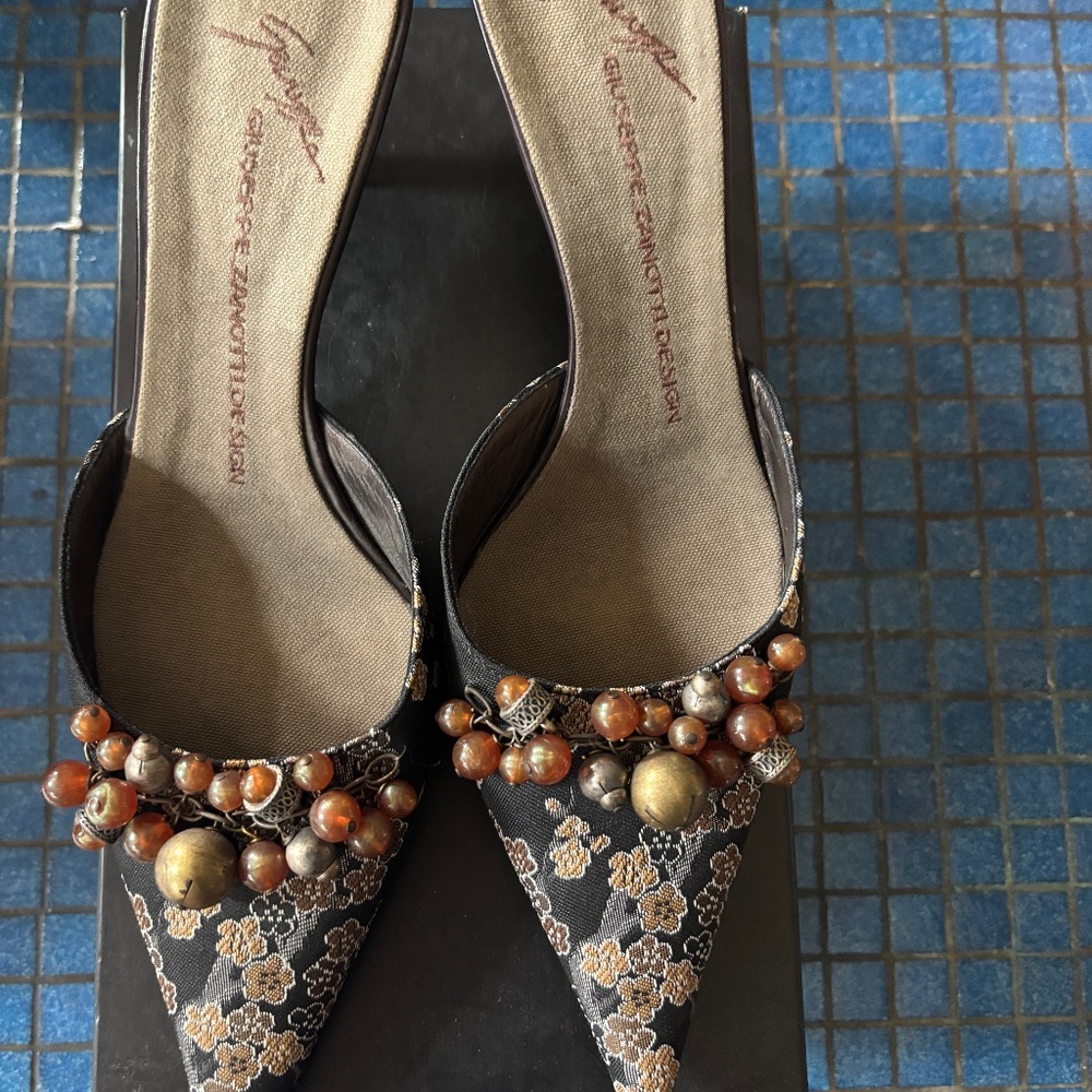 Giuseppe Zanotti fabulous brocade mules